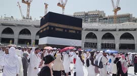 Muslim pilgrims attend Friday prayer at the Grand Mosque during the annual Hajj pilgrimage in the holy city of Mecca