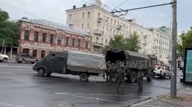 Wagner fighters 'gather outside Southern Military District HQ in Russia's Rostov-on-Don'