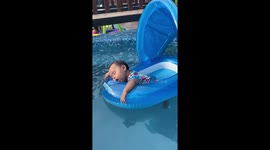 Serenely Sleeping In Swimming Pool