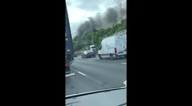 Explosion From M25 Lorry Fire
