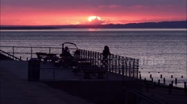 Stunning sunset in Kent on UK's hottest day