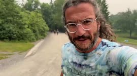 Jogging Through Mount Royal Park in Montreal’s Forest Fire Smog