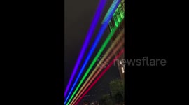 World’s largest Pride flag lights up San Francisco, California