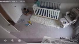 As long we’re together, nothing can stop us': Baby monitor footage shows 4-year-old boy sneaking baby brother out of his crib