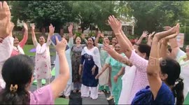 Yoga day in Agra, India