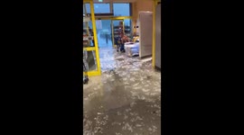 Grocery Store Floods With Heavy Rain