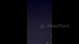 Line of UFOS in The Sky over Athens, Greece