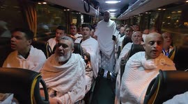Muslim pilgrims arrive in Arafat as they Muslims continue their worship to fulfill the Hajj pilgrimage in Mecca, Saudi Arabia