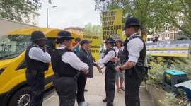 Anti-vax protester arrested as Matt Hancock gives evidence at Covid-19 Inquiry hearing centre