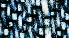 Microscope close-up blue jean view. Paris, France. 27 june 2023