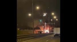 Explosive chaos: massive fireworks mishap on Simferopol Highway sends shockwaves