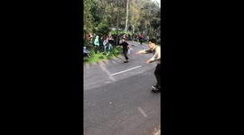 Skater Flies Off Board During Go Skateboarding Day