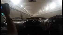 going through the longest tunnel in a car with an amazing surreal experience