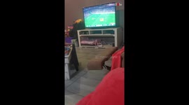 South African Rugby fan goes WILD while watching a nail-biting game