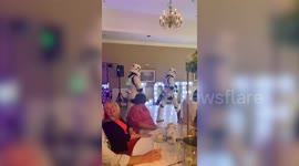 Couple spend £20k on Star Wars-themed wedding and surprise guests with STORM TROOPERS