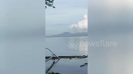 Thick plumes of smoke rise Taal Volcano as tremors continue