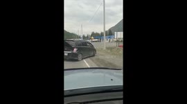Unauthorized helicopter landing at gas station in Altai