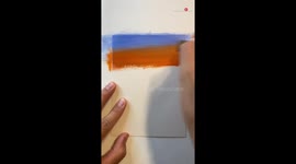 Oil painting pro draws a MAGNIFICENT sunset piece beautified by a river & forest