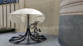 Original bicycle parking design. Paris, suburb, Puteaux, La Defense, France. 27 june 2023