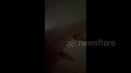 Plane Flies Through The Tornado to Durban, South Africa