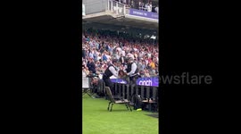 Ashes Test: Police remove climate activist from cricket pitch