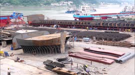 Shipbuilding in Yichang, Hubei, China