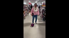 Brazilian Grandma Showing Off At The Store