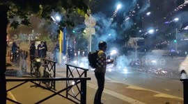 Heavy clashes between police and protesters in Paris suburb of Nanterre