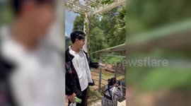 Nervous tourist thrown from ostrich in bird-riding fail in Vietnam