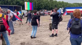 Dance at The Farmer's Protest in the Hague, Netherlands