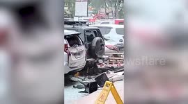 Dozens injured in barbecue restaurant explosion caused by suspected gas leak