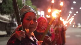 Brave women confront troops with fire torches as ethnic violence grips Manipur, India