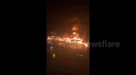 Bus Depot In Aubervilliers, France Torched During Riots Over Police Shooting Of Teenager