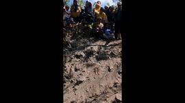 Spectators narrowly escape injury as bike soars into crowd at Black Parade Hard Enduro event
