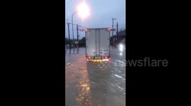 Japan: Seasonal Rain Front Brings Downpours, Causing Flooding In Southwestern Region