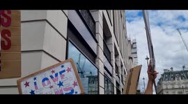 Christian counter protesters are heckled at Pride Parade London