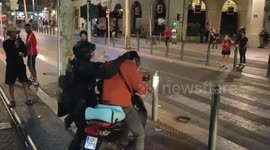 Chaos on the streets of Marsaille, France as police look to take back the city from protestors.