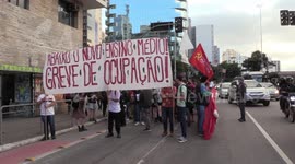 Sao Paulo high school students rally in protest against new high school reform