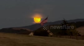 Super Buck Moon illuminates night sky in California, US
