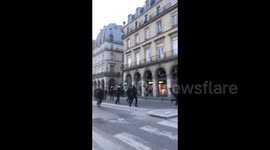 The Police Are Cleaning Up La Place de La Concorde During The Protest in Paris, France