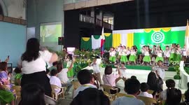 Supportive teacher dances with pupils from the audience so they don't forget steps in heartwarming scene