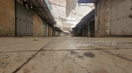 hops are seen closed during a general strike against Israel’s assault on Jenin in the West Bank city of Hebron.