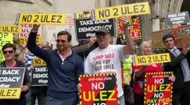 Protesters gather as ULEZ expansion set to undergo challenge at High Court