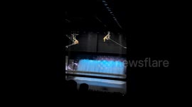 Chinese acrobat miraculously survives from terrifying fall during high-altitude performance