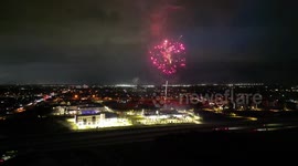 US: Drone Footage Of Independence Day Fireworks In Sachse, Texas