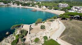 summer aerial shot in palamos, Catalonia 14 2022