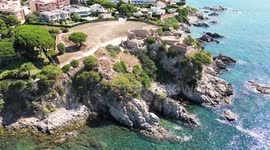summer aerial shot in palamos, Catalonia 15 2022