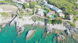 summer aerial shot in palamos, Catalonia 20 2022