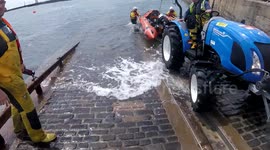 Stranded paddle boarder rescued by lifeboat crew off Scottish coast