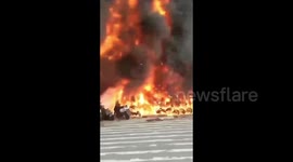 Scooter battery triggers massive blaze, decimating bikes and shops in China